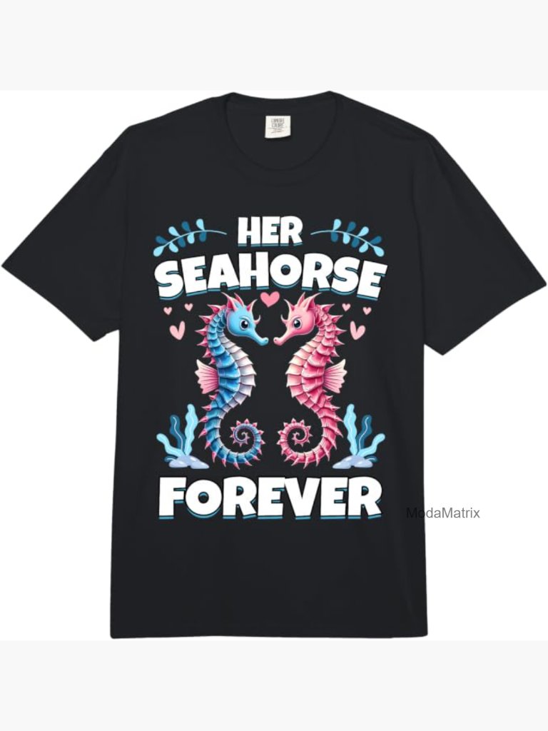 Comfort Colors Heavyweight T-Shirt - Seahorse Couple Lovers Match